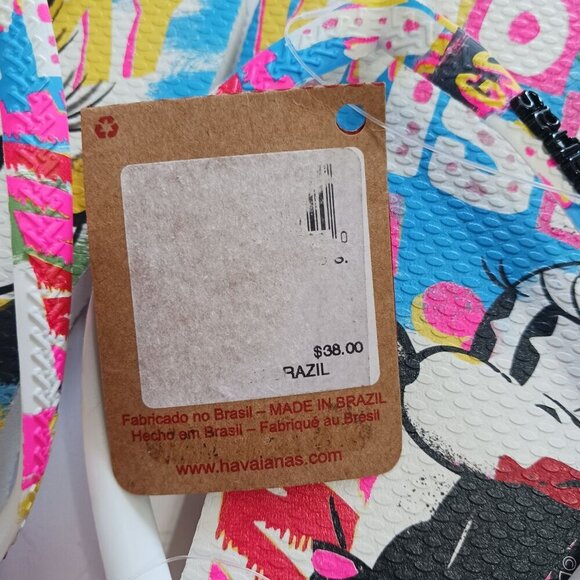 NWT Havaianas Disney Minnie Mouse Flip Flops Size 7/8 Made In Brazil - Picture 5 of 6